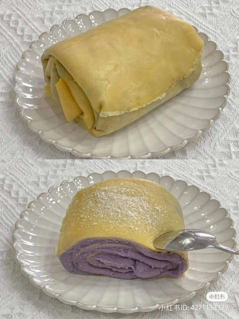 朋友嘗了一口……立馬跟我要了配方的【芋泥蛋糕卷】!!!🤣🤣