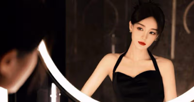 李一桐出席盛典，一襲黑色弔帶裙，火紅唇色，演繹曼妙妖嬈的身材