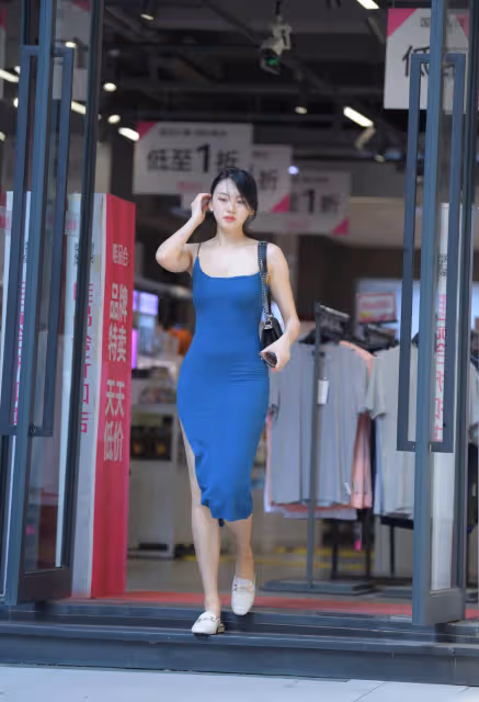 對身材曼妙的女人來說,穿上修身弔帶裙不僅時尚,而且很有氣質