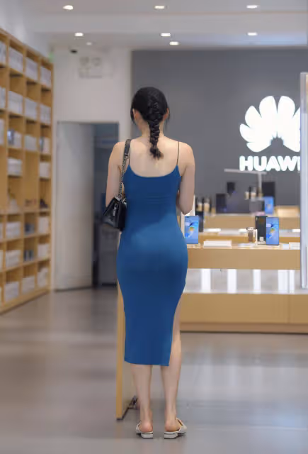 對身材曼妙的女人來說,穿上修身弔帶裙不僅時尚,而且很有氣質