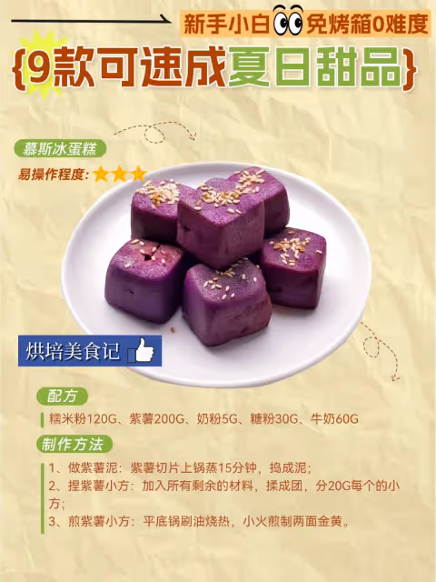 免烤箱0難度!9款烘焙小白可速成夏日甜品❤️