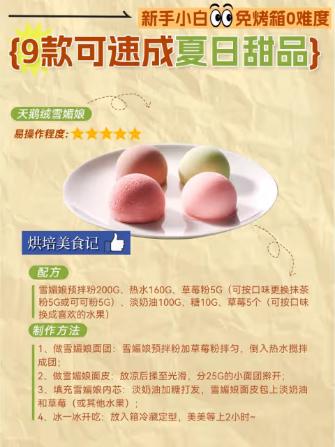 免烤箱0難度!9款烘焙小白可速成夏日甜品❤️