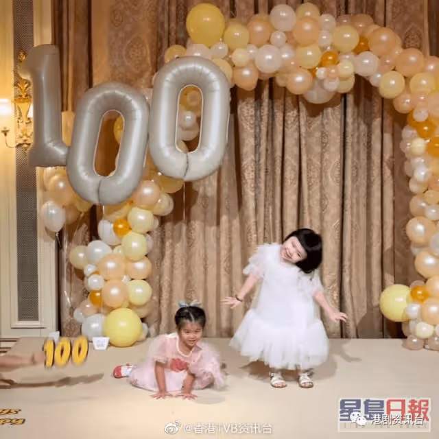 Lucy濃妝紅唇現身細妹Sucy百日宴!壓軸跳開花舞颱風強勁