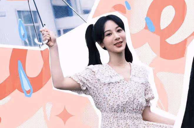 楊紫曬美照慶祝六一節,扎雙馬尾穿碎花裙賣萌,30歲少女感依舊