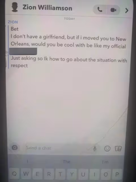 錫安竟是個渣男!剛宣布女友懷孕就被曝出軌:對方曬證據爆錘胖虎