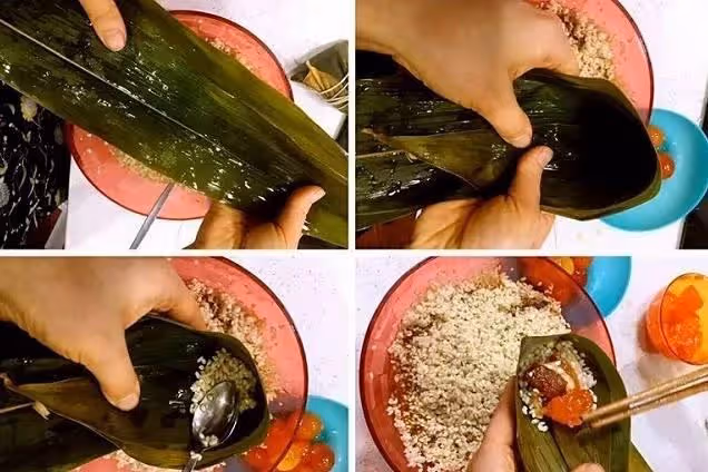 蛋黃鮮肉粽在家也能包,軟糯鮮香,咸而不膩,老婆最愛這一口!