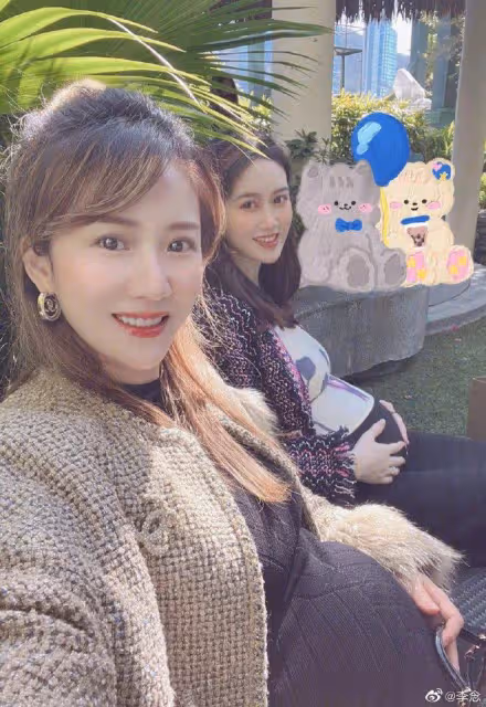 闊太李念38歲生日，三胎臨盆在即提前慶祝，富豪老公送超大束玫瑰