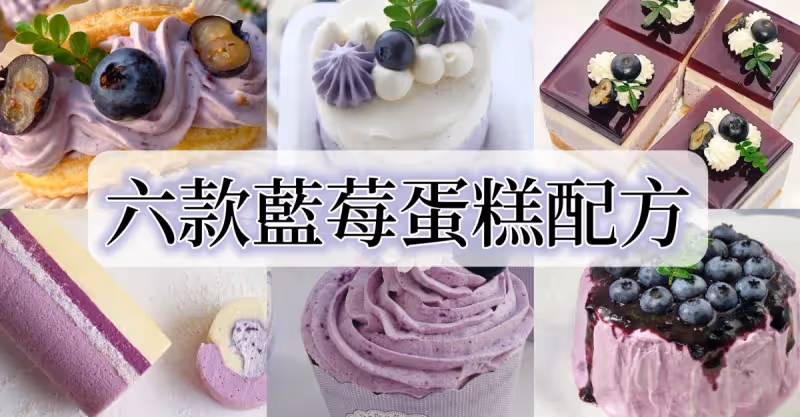 【6款藍莓蛋糕配方】酸酸甜甜，超級好看