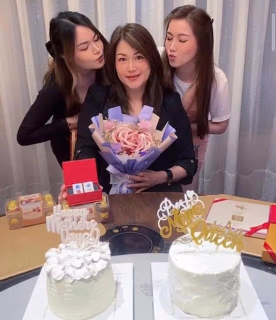 高顏值!TVB小花與雙胞胎妹妹齊過生日,五官精緻獲看好參選港姐