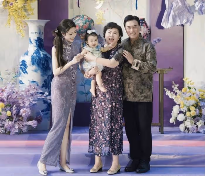 陳佩斯外甥女為女兒慶生,周歲宴好華麗,父親「趙子龍」久違現身