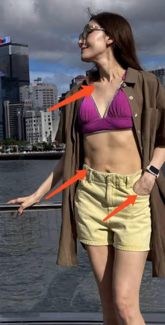 52歲李嘉欣曬美照,穿文胸秀馬甲線和4塊腹肌,強調稱未添加濾鏡
