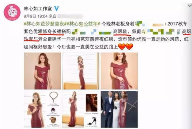 林心如被罵慘了!帶女兒做公益不忘代言撈金,擺拍明顯故意秀珠寶