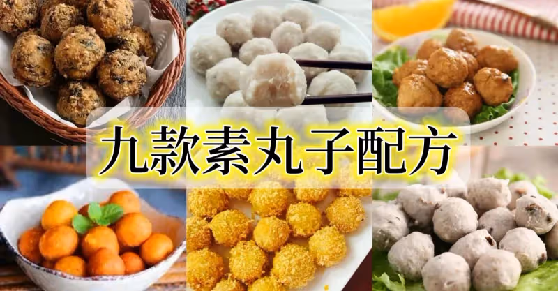 九款素食丸子配方，在家自己製作，健康又安全