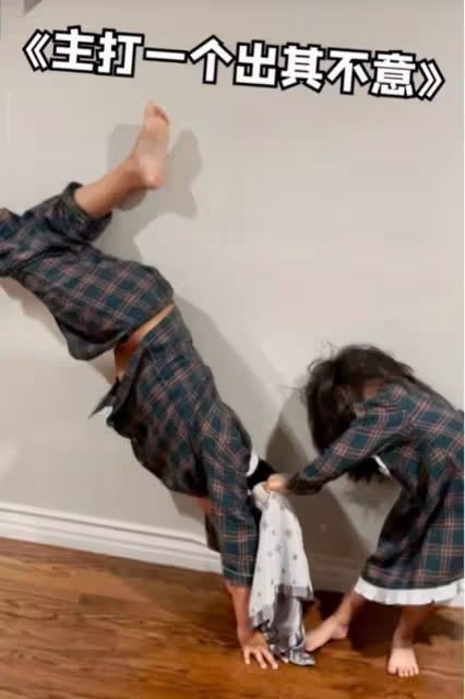 何潔曬老公兒女,刁磊耐心陪娃好有愛,三個寶貝長大了都像媽媽