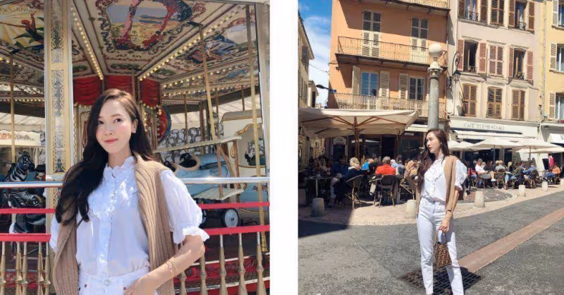 Jessica鄭秀妍私服打扮非泡泡袖不穿,打造女神氣場