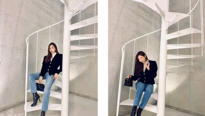 Jessica鄭秀妍私服打扮非泡泡袖不穿,打造女神氣場