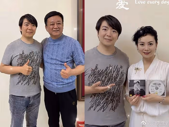 郎朗曬全家福慶40歲生日，與德國岳父罕見同框，2歲兒子長得好高
