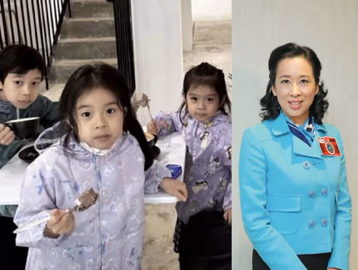 郭晶晶曬全家福，帶兒女支持霍啟剛事業，兄妹三人露正臉顏值獲贊