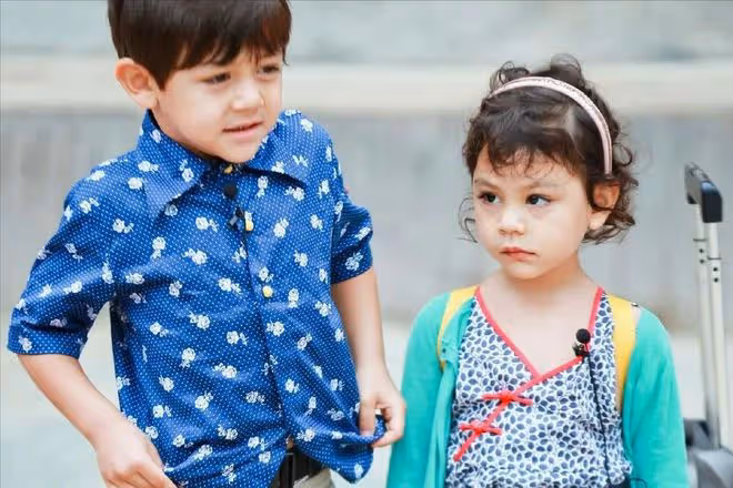 劉燁兒女被偶遇,諾一發福、穿著奇異,11歲霓娜被贊像Angelababy