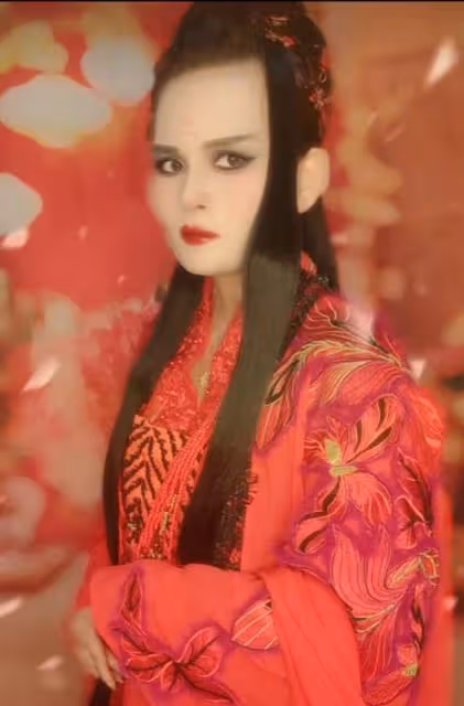 三夢奇緣COS花千骨，張牙舞爪太過雷人，近照被指撞臉張翰