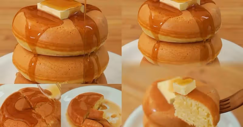 免烤版，五分鐘搞定鬆餅🥞軟糯香甜，完美早餐