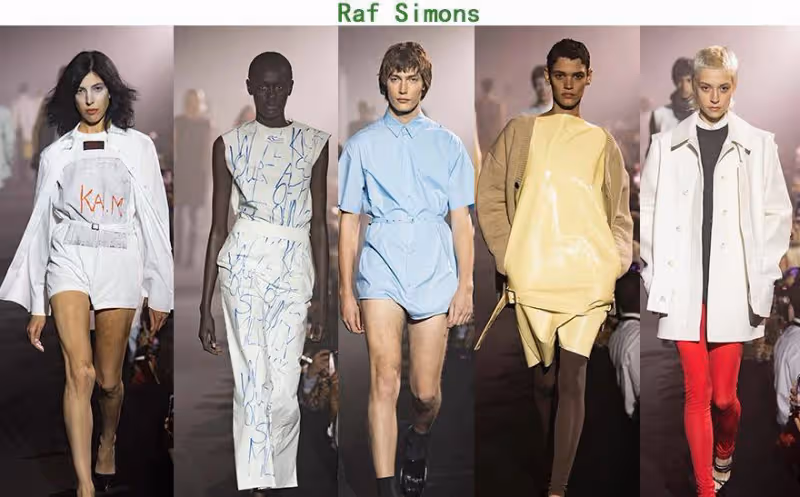 Raf Simons 2023春夏系列,純色也有修身的柔美