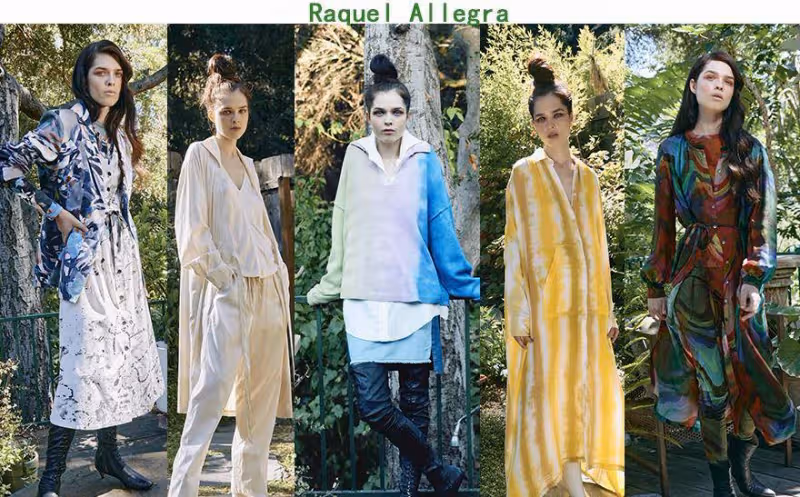 Raquel Allegra 2023春夏系列,漸變色彩,寬鬆裙裝的舒適