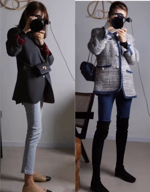 國外小姐姐春季私服分享,時髦又帥氣的西服穿搭太養眼了