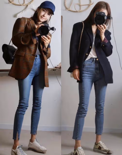 國外小姐姐春季私服分享,時髦又帥氣的西服穿搭太養眼了
