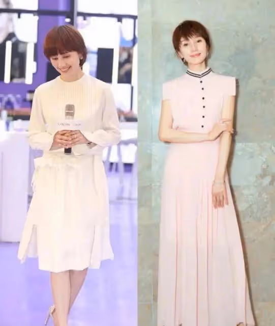 看了45歲袁泉的中年打扮,才明白:衣服成套、裙子過膝,優雅高級