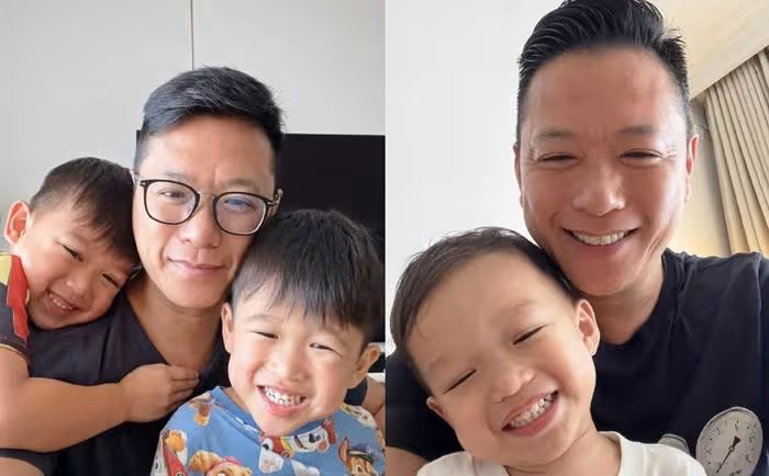 胡杏兒為老公慶祝父親節,李承德教兒子說英文,香港豪宅裝修簡約