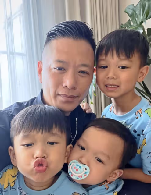 胡杏兒為老公慶祝父親節,李承德教兒子說英文,香港豪宅裝修簡約