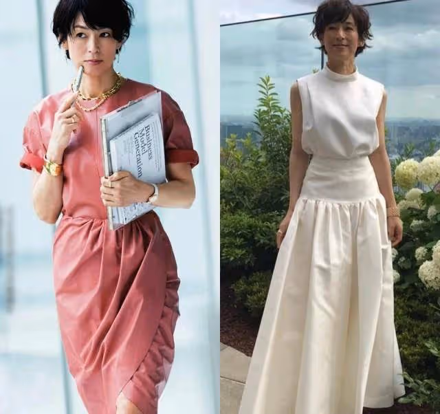 54歲鈴木保奈美真講究,夏天穿裙不露大腿,比故意扮美更時髦優雅