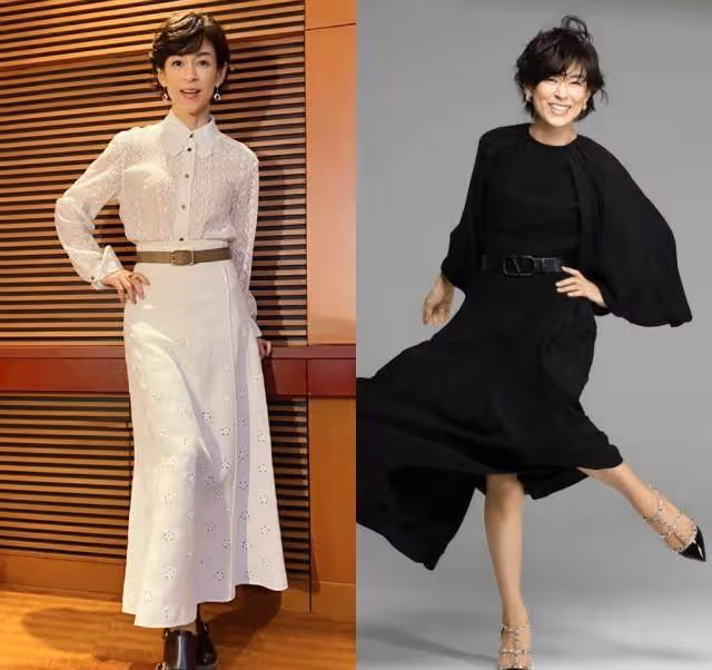 54歲鈴木保奈美真講究,夏天穿裙不露大腿,比故意扮美更時髦優雅