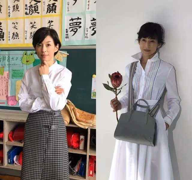 54歲鈴木保奈美真講究,夏天穿裙不露大腿,比故意扮美更時髦優雅