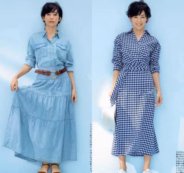 54歲鈴木保奈美真講究,夏天穿裙不露大腿,比故意扮美更時髦優雅