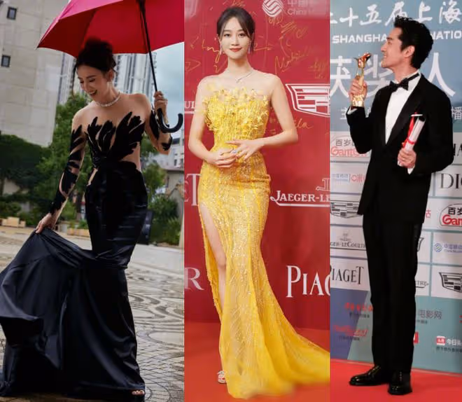 一晚兩場紅毯!楊冪美艷動人,宋佳性感大氣,胡歌大鵬獲影帝