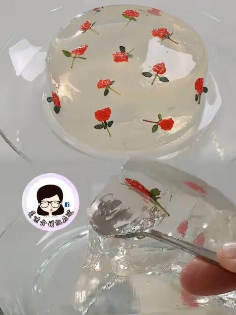 😍顏值這麼高的透明蛋糕🍓原來做法這麼簡單