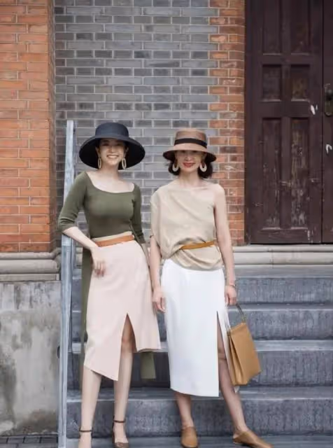 年過50的女性,多穿「T恤+半裙」,不裝美不顯老,很顯優雅高級
