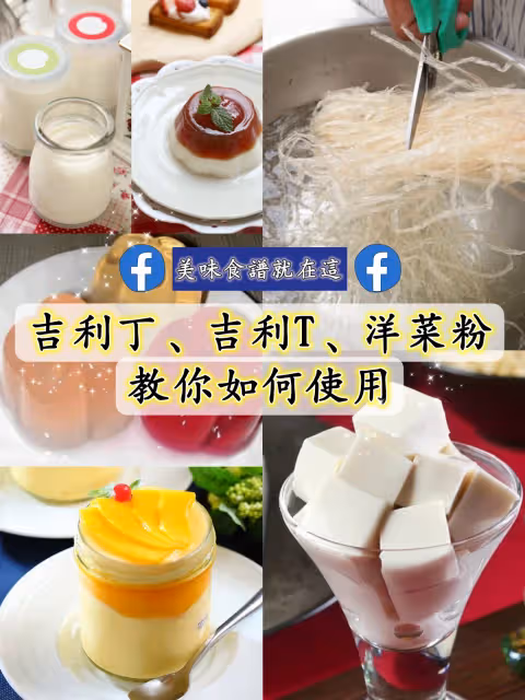吉利丁、吉利T、洋菜粉...各種甜品凝固劑,一次過教你如何使用