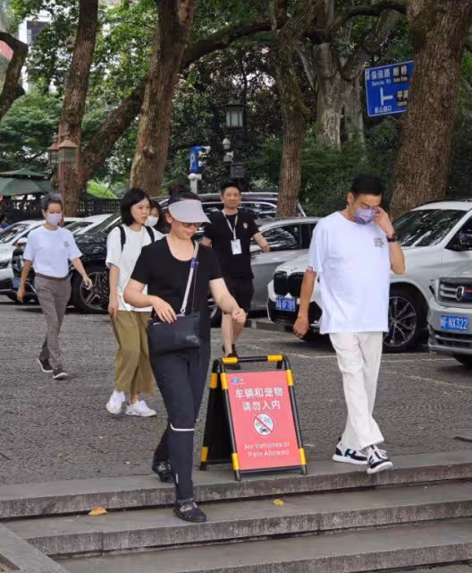 杭州西湖偶遇梁家輝葉童,60歲葉童滿頭白髮,穿平價布鞋好低調