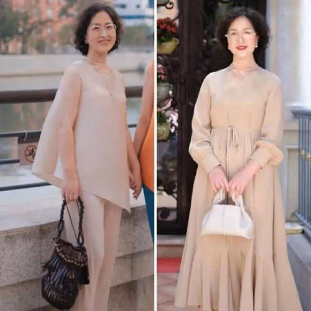 看了上海外婆的打扮，才發現「歲月從不敗美人」，56歲反而更美