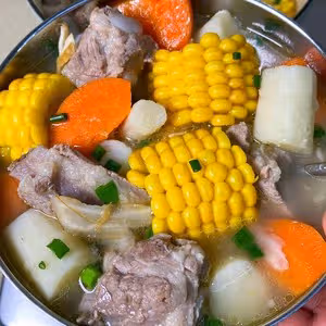 玉米山藥排骨湯～