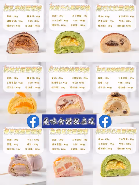 免烤箱‼️雪媚娘配方,糯嘰嘰能拉絲~