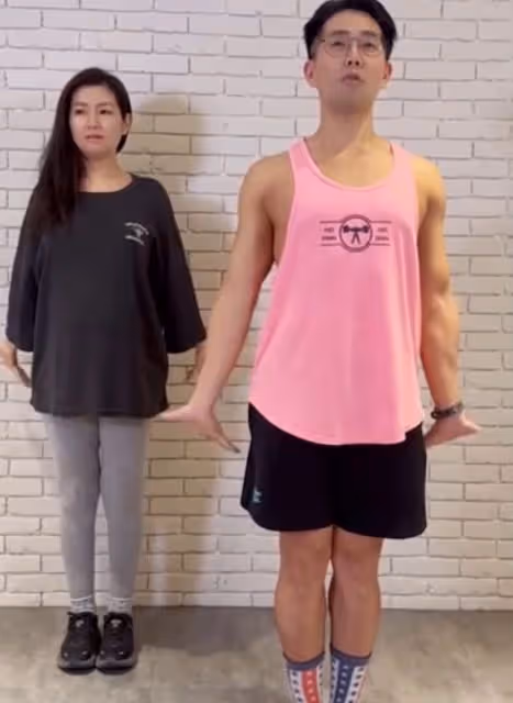 Selina挺孕肚健身，發福明顯雙下巴搶鏡，全素顏好真實