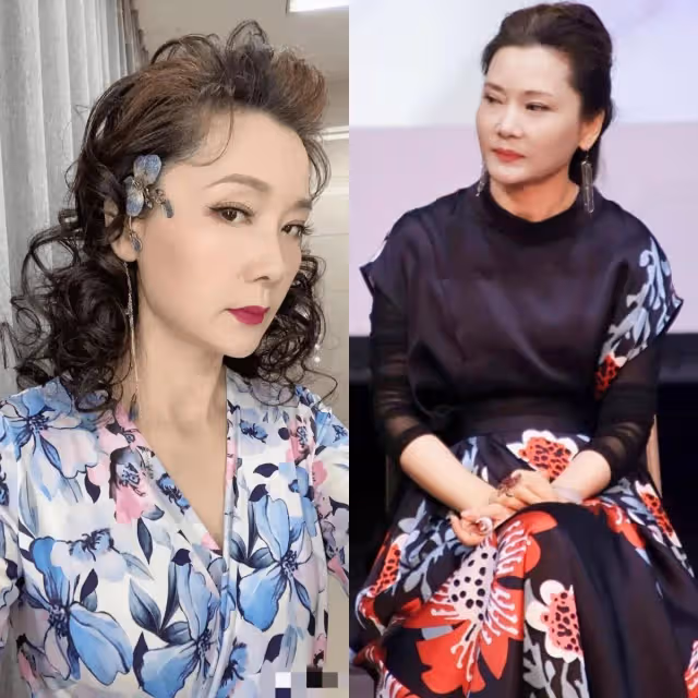 看著60歲的何賽飛,我??發現披肩發、卷髮、裙子過膝的她更加美麗