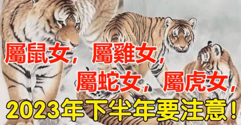 屬鼠女，屬雞女，屬蛇女，屬虎女，2023年下半年要注意！