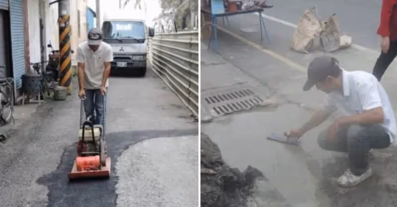 水果攤老闆「自掏腰包鋪路」數十年，只因怕老人家跌倒！突然離開「家人翻出戶頭的錢」當場哭了