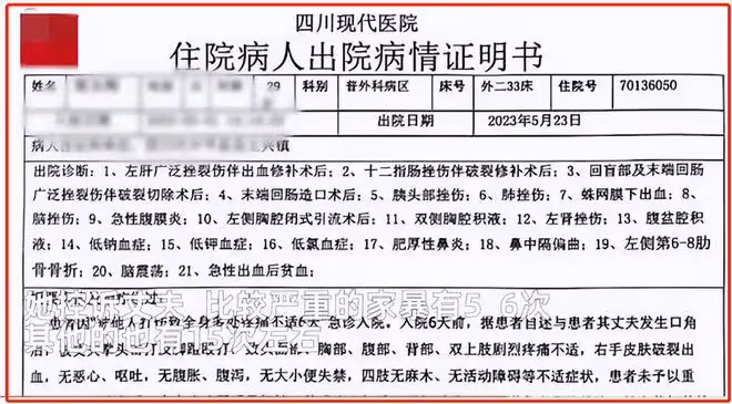 29歲女子遭家暴致殘:被折磨9小時,腸子被打斷,內臟被糞便污染