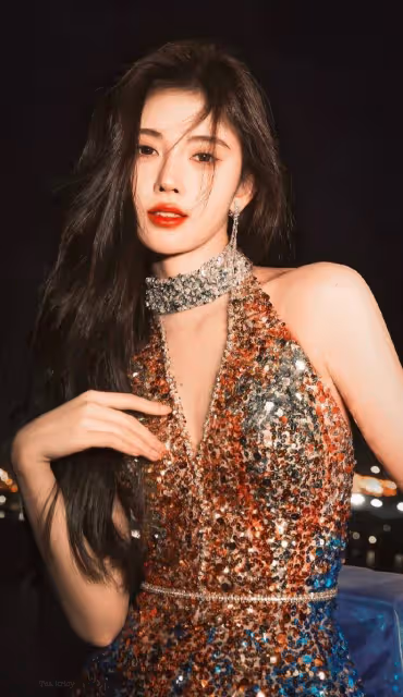 鞠婧禕深V亮片裙走紅毯,被贊全場最美!周深穿黑金禮服也帥到爆